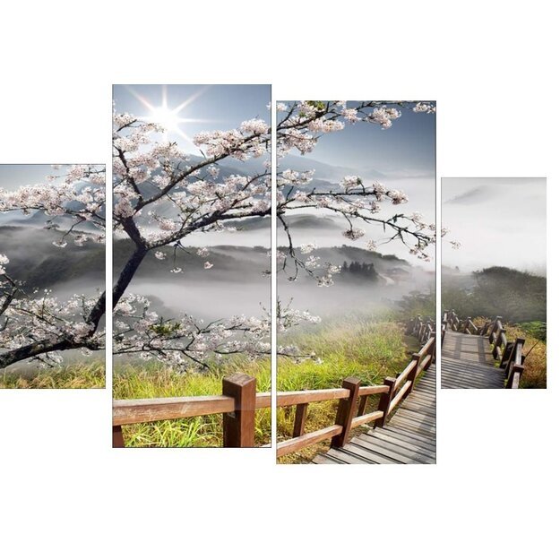 4-ių dalių  fotopaveikslas 115x70cm