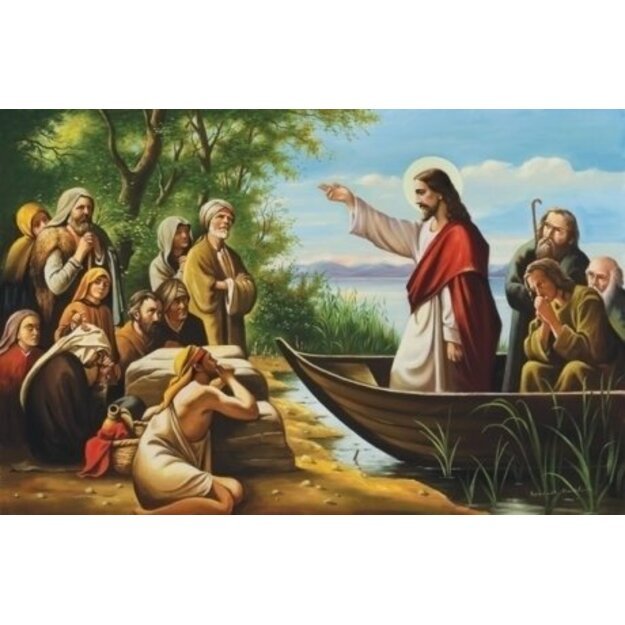 Klasikinis paveikslas Kristus valtyje 3-jų dydžių