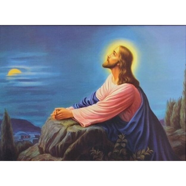 Klasikinis paveikslas Jėzus Alyvų kalne 3-jų dydžių